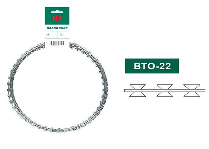 BTO-22 Тип проволока диаметром 2,5 мм Concertina Резервная колючая проволока для шоссе