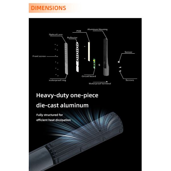 KCD Наружная лампа Алюминиевое корпус Умный водонепроницаемый IP66 40w 75w 100w 150w 200w 250w 300w Современный светодиодный уличный свет