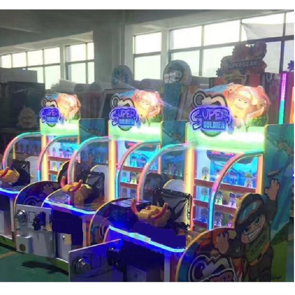 Super Soldier Kids Ball Shooting Game Machine , Redemption Arcade Games