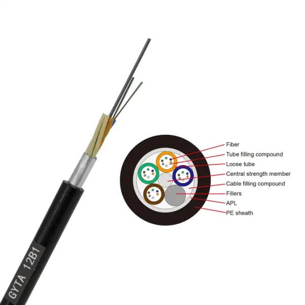G652D APL GYTA Armored Single Mode Fiber Optic Cable Outdoor