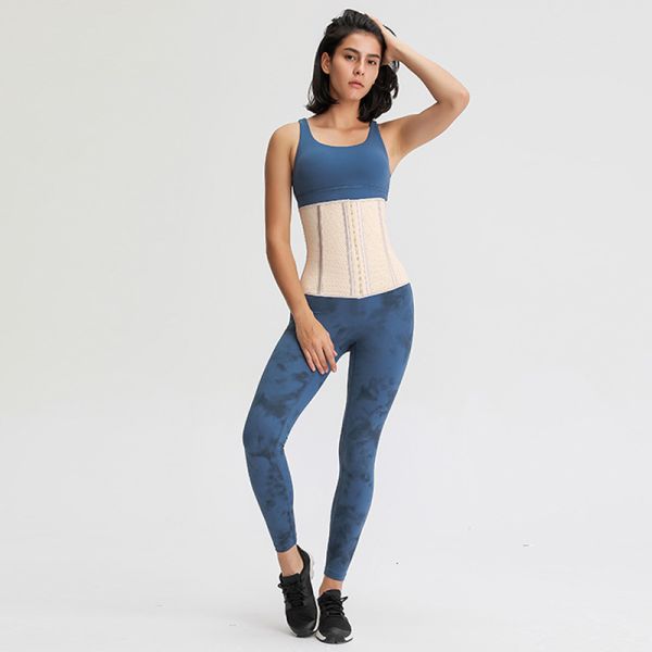 Perforated Latex Waist Trainer with Double Steel Bones / Hook / Eye Closure