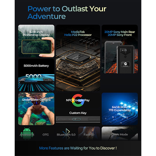 128 ГБ Спецификация Военный ATEX Телефон MediaTek 6767