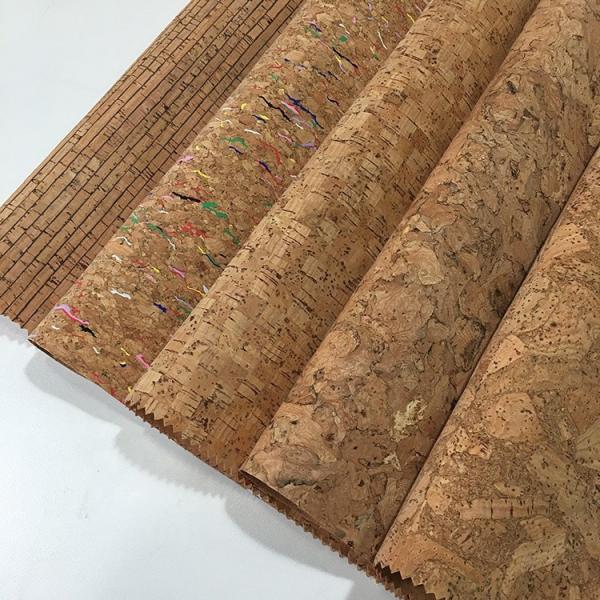 0.4-1.2MM Thickness Cork Leather Fabric Natrual Sound Insulating Dirt Repellent