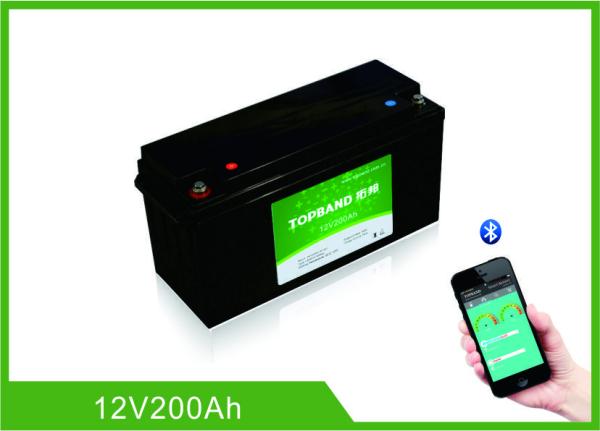 Bateria de lítio de Lifepo4 Bluetooth 12 volt 200Ah 2000 ciclos de vida com filme de aquecimento