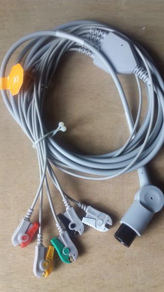 Common 3 Lead 5 Lead ECG Cable Set , LL / Din Style ECG Trunk cable