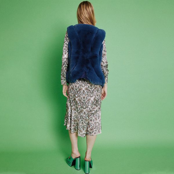 Sensual Faux Rabbit Fur Waistcoat