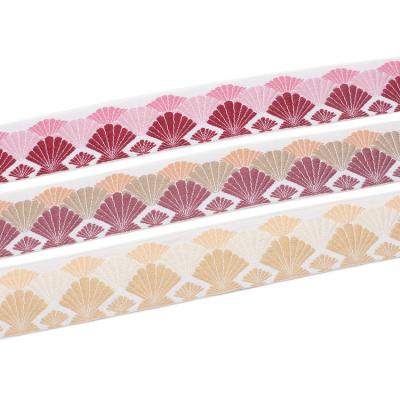 Tenacidade alta 60mm Shell Brocade Ribbon Trim