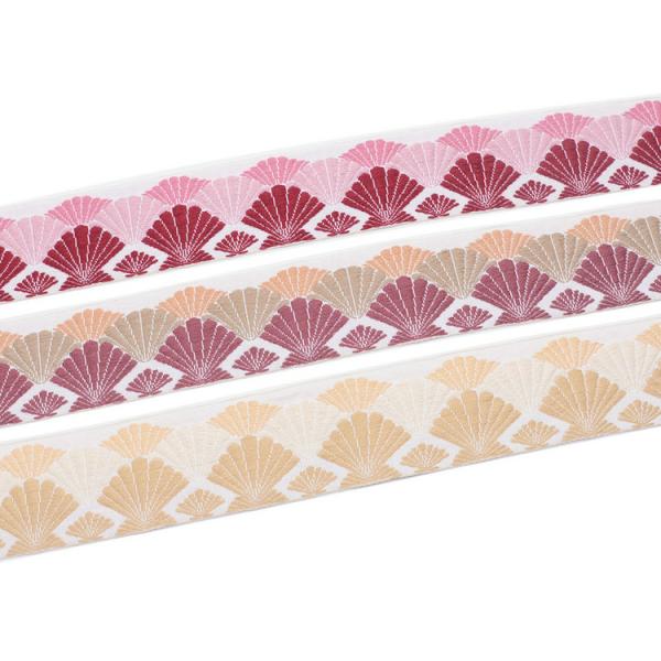 Tenacidade alta 60mm Shell Brocade Ribbon Trim