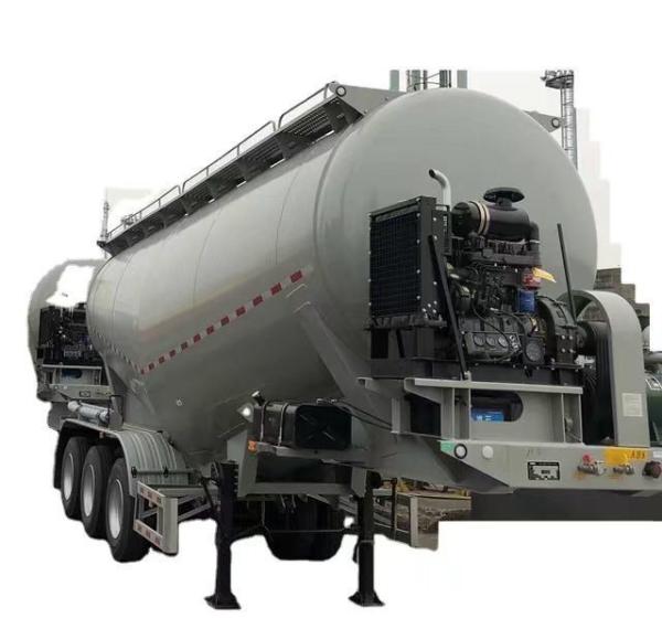 12 Tires Powder Powder Tank Semi-Trailer with ABS Anti-lock Braking System and Powder