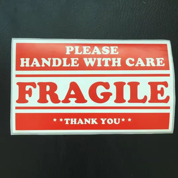 Paper Adhesive Custom Warning Labels Waterproof with Diagonal Stripes