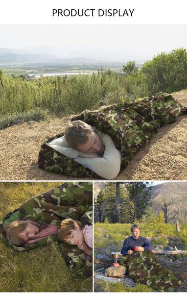 Factory Custom Logo Envelope Sleeping Bag Camping Outdoor Emergency Waterproof Breathable Portable Waterproof Sleeping Bags