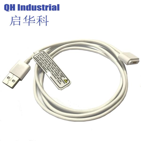 4Pin 2.0mm Pitch I Shape Waterproof Smart Homgapplication Device Magnetic Pogo Pin Charger Cable USB Connector