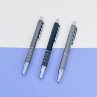Office Stationery Aluminum Press Ballpoint Pen 1.0mm Fluent Writing Custom Logo Ball Pen