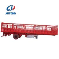 Semi-remolque 3 ejes 60 toneladas Posiciones de la rejilla de aves de corral de animales Cercas de estacas Transporte de carga