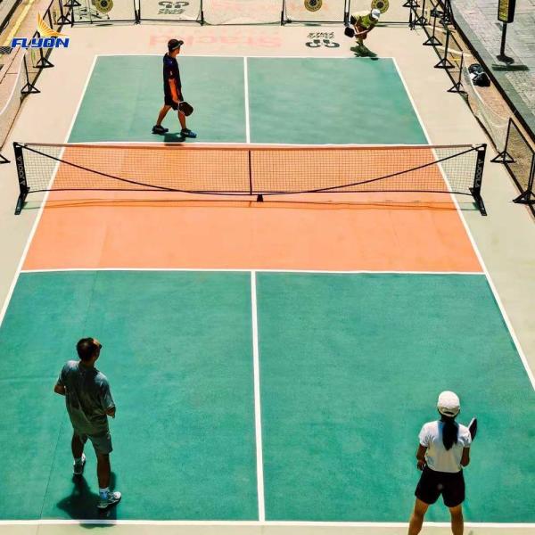 Anti Slip UV Protected Pickleball Court Mat With Acrylic Coating And Crystal Sand