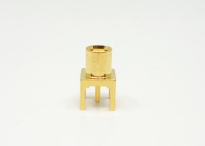 PCB Panel Mount Crimp MCX RF Connector 500 Cycles Durability CE Compliant