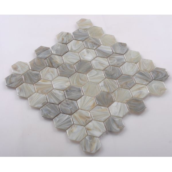 Latest Glossy Mosaic Tile with Hexagon Shape