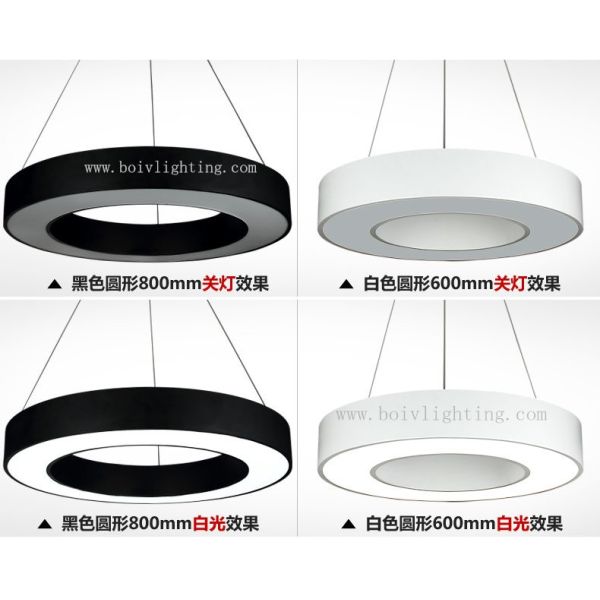 LED Pendant Lights Black And White Color Iron Acrylic Modern Simple 800*800*1000MM