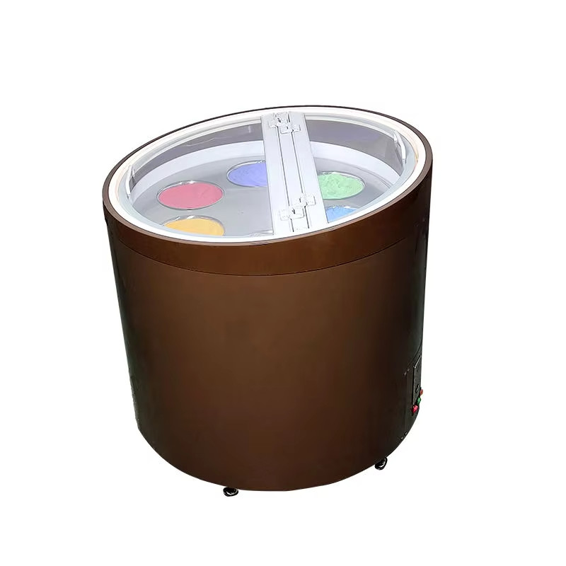Circular Display Cabinet with Powerful Functions and Easy to Operate Ice Cream Cake Display Cabinet