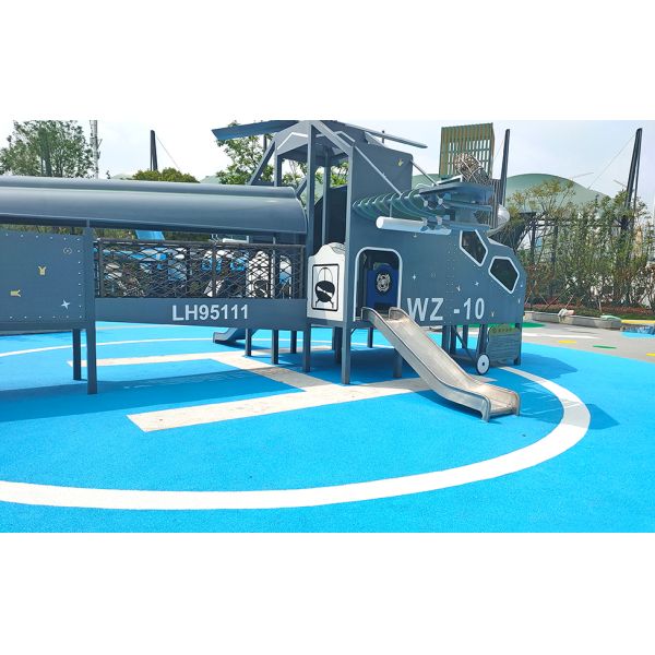 Голубые резиновые плитки для детских игровых площадок