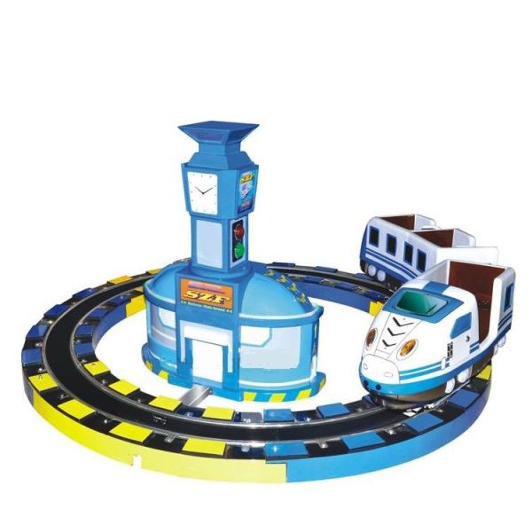 Coin Operated Kiddie Ride Machines Szf Intercity Train Rail FRP + Metal Material