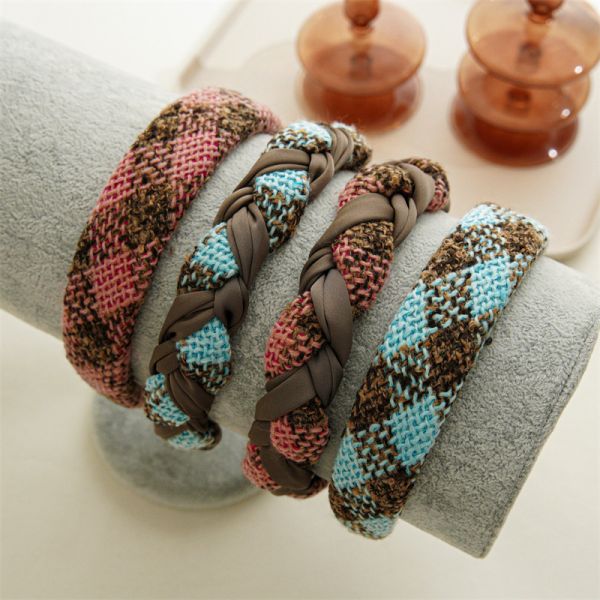 GLH017 Non-slip premium hair accessories knitted twist high cranial pressure headband