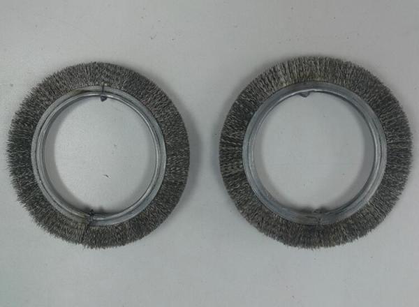106mm Stainless Steel Wire Ring Brushes with Keyseat for Industrial Deburring