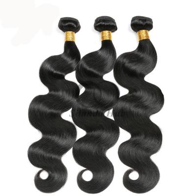 Natural Black Body Wave Remy Human Hair Bundles Sew In Weave Bundles Brazilian Bundle Deals