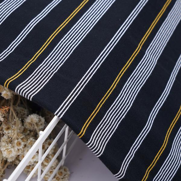 Healthy And Soft  Good Texture Cotton ​Striped Material Fabric For T-Shirt
