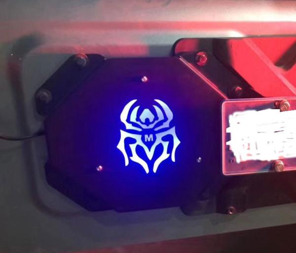 Tailgate Vent Cover Plate for Wrangler JK 07+,Style:Spider with light,Skull haed with light