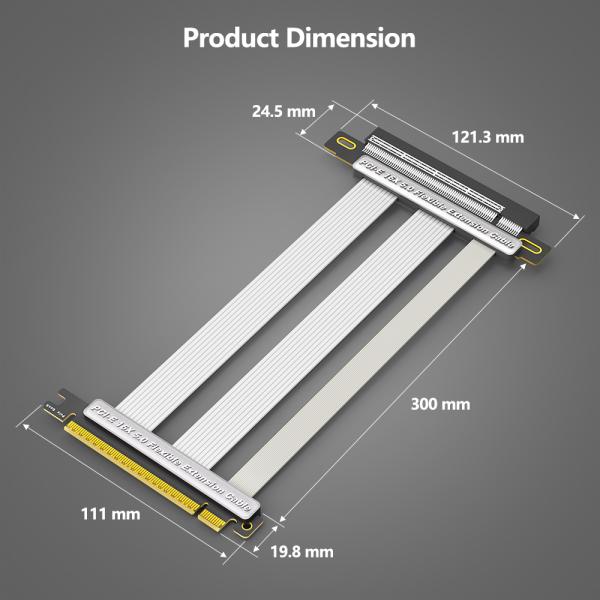 Best Brand PCI-E Express to Pci Adapter 16X Flexible Riser Cable PCIE 5.0 (180 Degree )GPU Extension Card
