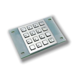 Reliable Public Interface: 16-Key Stainless Steel Industrial Numeric Keypad with Tactile Confirmation for Error Reduction in Noisy Public Spaces