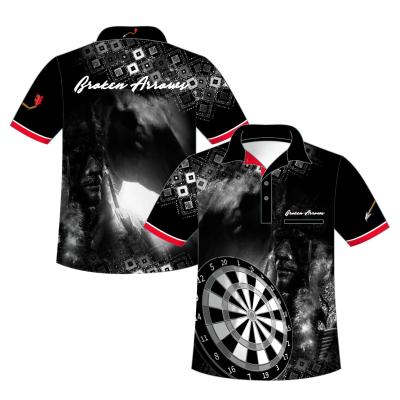Embroidered Darts T Shirt Personalised Anti Shrink For Adults