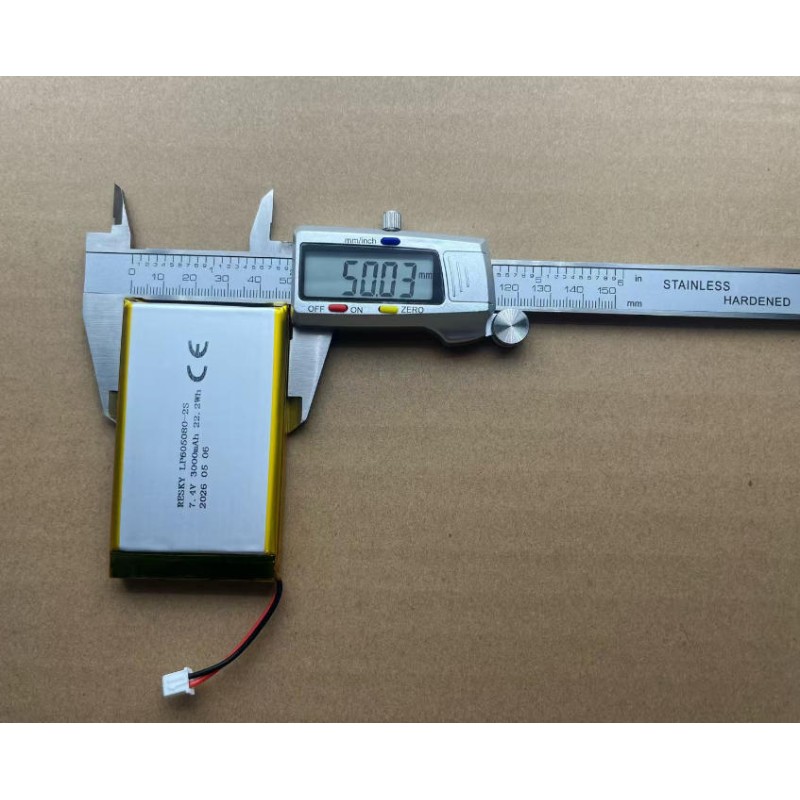 7.4V 3000mAh Lithium Ion Battery Pack with 500 Cycles Life for Portable Printers