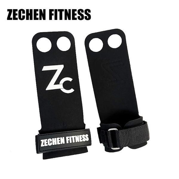 3 Mm Crossfit Hand Grips 2 Hole Black Suede Microfiber LeatherGymnastics Palm Protect