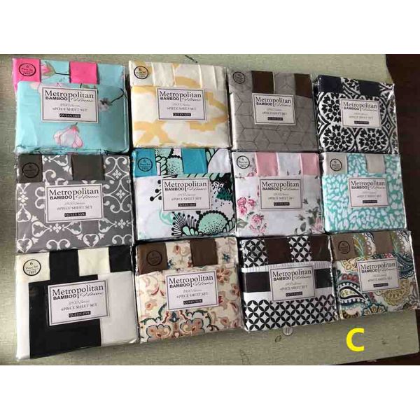 6pcs King Size Microfiber Sheet Set in European and American Style with Solid Pattern