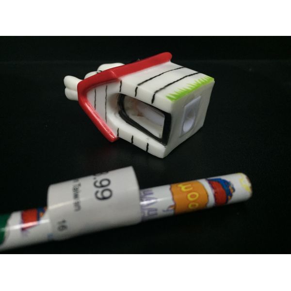 Snooby Vinyl pencil Plastic Daily Productwith a white house red roof pencil sharpener for children made of PVC