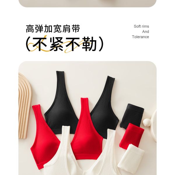 Wholesale One Piece Sports Bra Panty Set New Style Sport Style Ribbed Underwear Set for Women