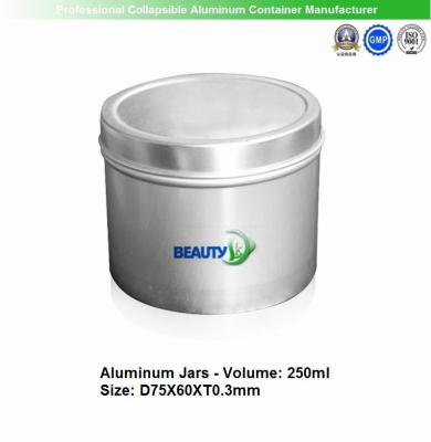 Original Aluminum color 250ml Cosmetic Packaging Face Body Care Cream Empty Aluminum Container Jars