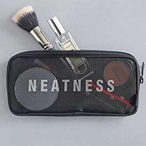 Portable Waterproof Travel Makeup Organizer Bags,Mesh Transparent Design Toiletry Bag for Women Toiletry Bag Makeup Bag
