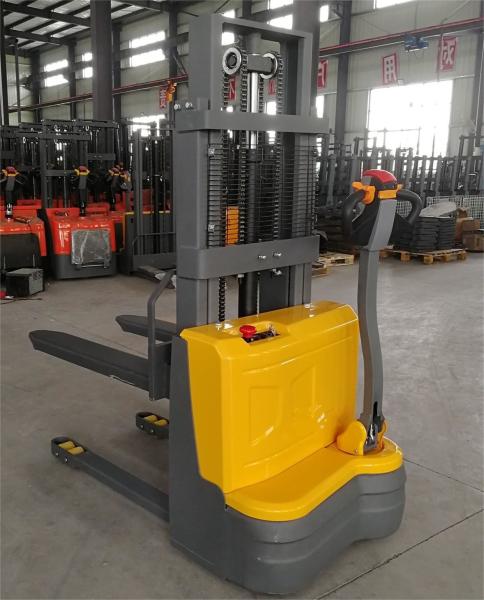 2m 3m 4000mm Full Electric Walkie Stacker 1200kg 1.2t 1.5 ton Electric Pallet Stacker with Operating handle