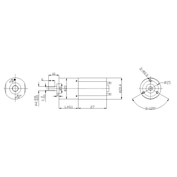 11.1V 20mm Micro Metal Gear Motor 320RPM 388RPM High Torque Planetary Gear Motor