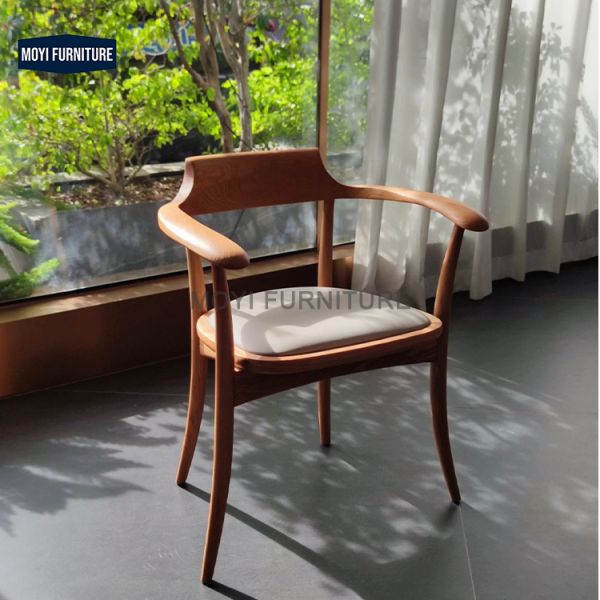 Dining Room Furniture Modern Simple Armchair Solid Wood Sword Dining Chair Crafted From North America Black Walnut Wood