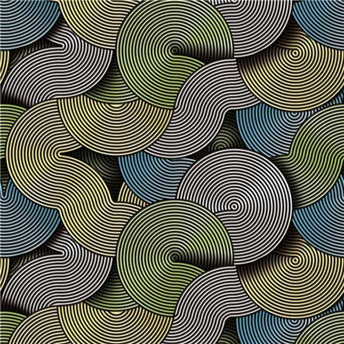 Washable 3D PVC Wallpaper , Geometric Textured Wallpaper For Wall Decoration