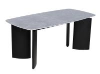 1750*850mm Table à manger en céramique avec type fixe et base en fer noir