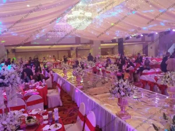 Purple Heavy Duty PVC Event Tent Wedding Tent with Inside Decorations With Self - Cleaning Ability