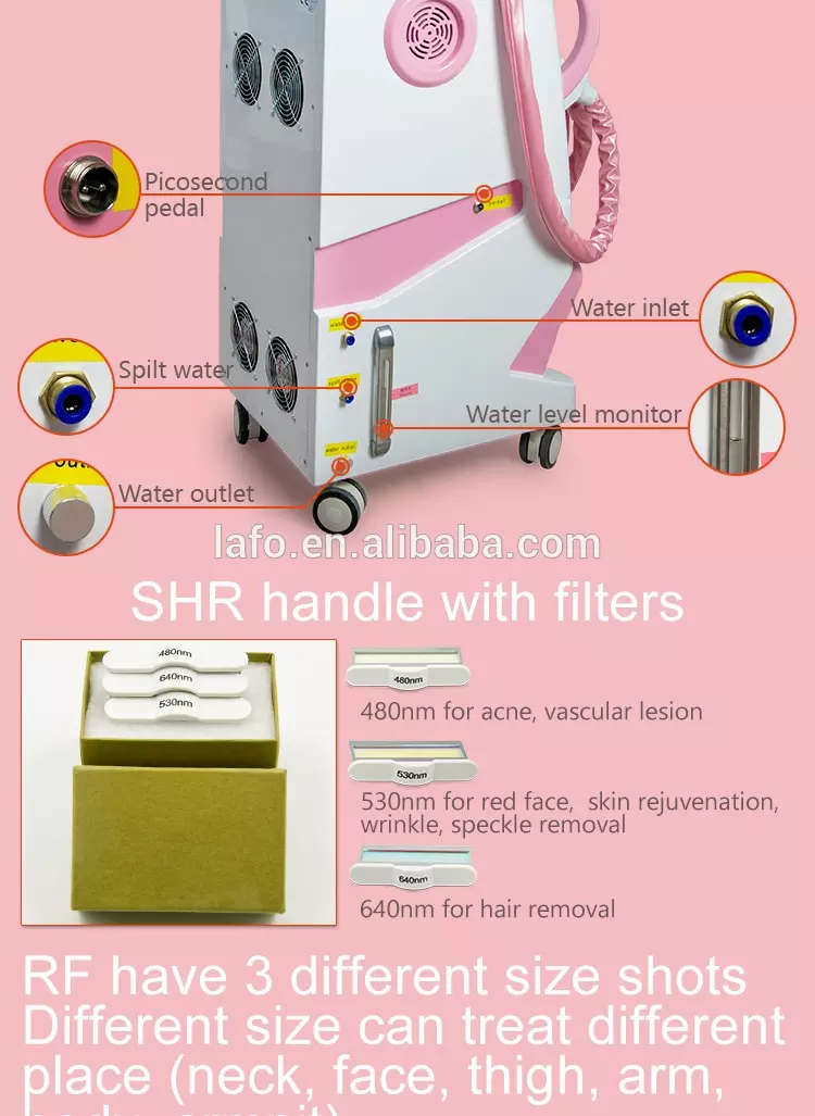 2020 Newest 3 in 1 OPT Shr Hair Removal picosure laser tattoo removal RF skin tightening Machine