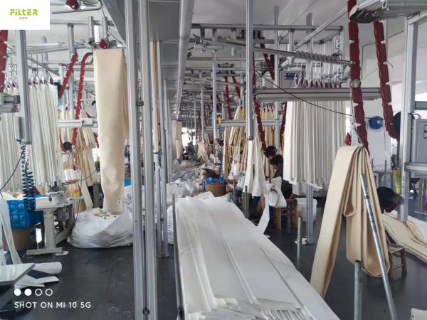 500GSM~550GSM Nomex Aramid Filter Socks With High Transparent Silicone Glue