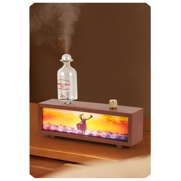Ultra Quiet Wood Aromatherapy Diffuser Household Aroma Diffuser Machine With Night Light