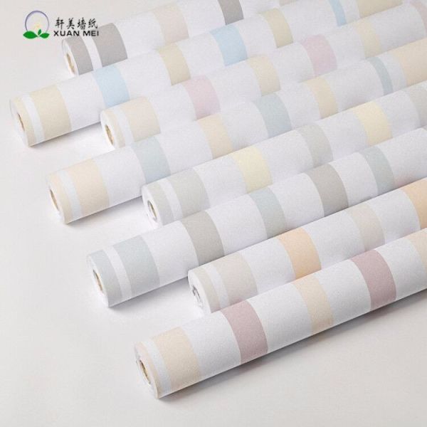 Blue Color Peel and Stick Wallpaper 3d Plain Solid Color Wallpaper for Soundproofing in Home Decoration